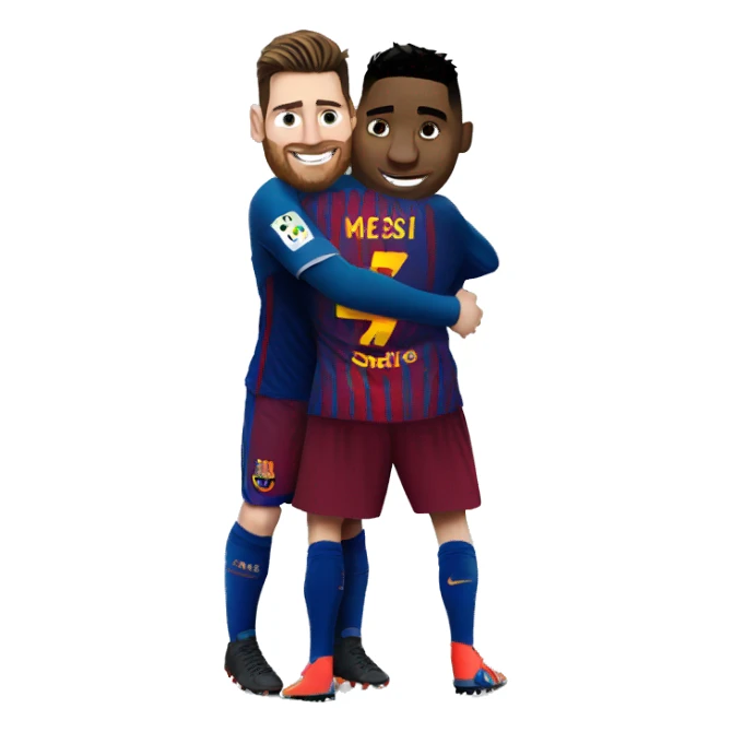 messi hugging cr7 sticker