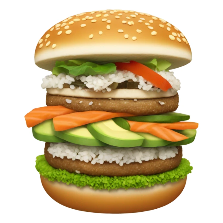 Sushi burger sticker