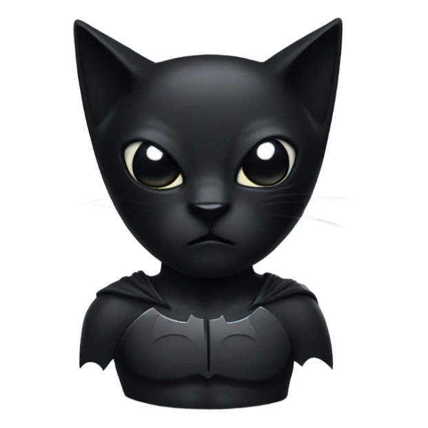 Cat wearing Batman mask sticker