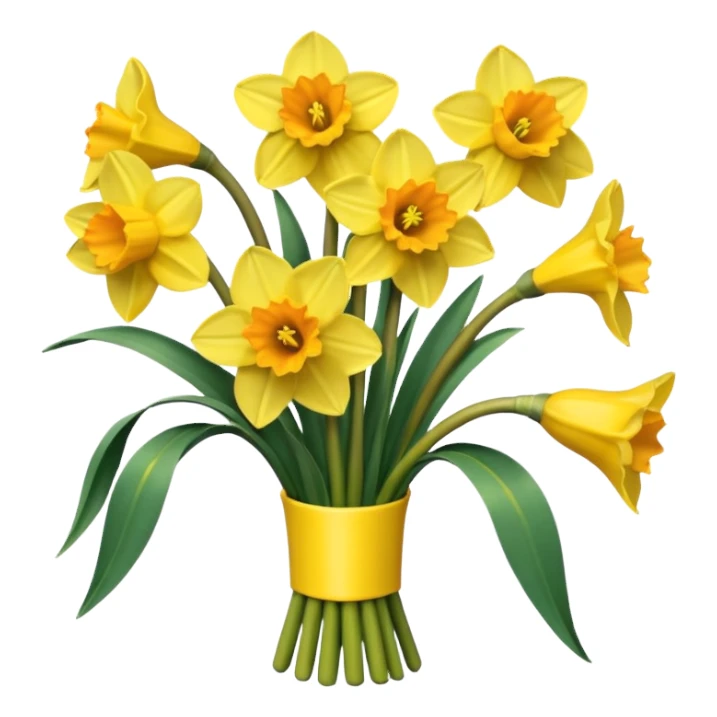 a bunch of daffodils sticker