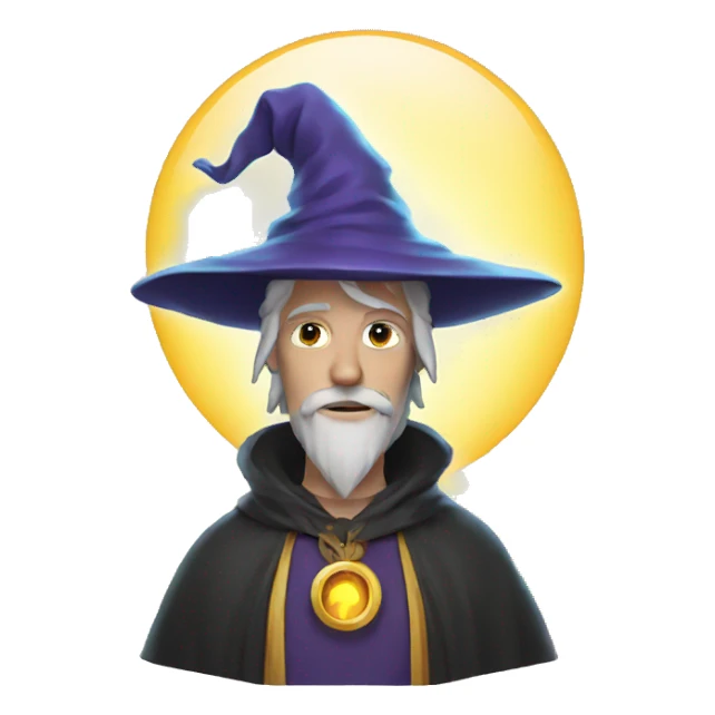 wizard with a halo sticker