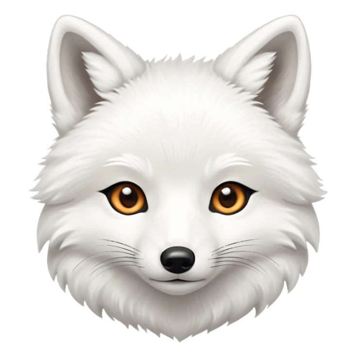 Cute white fox sticker
