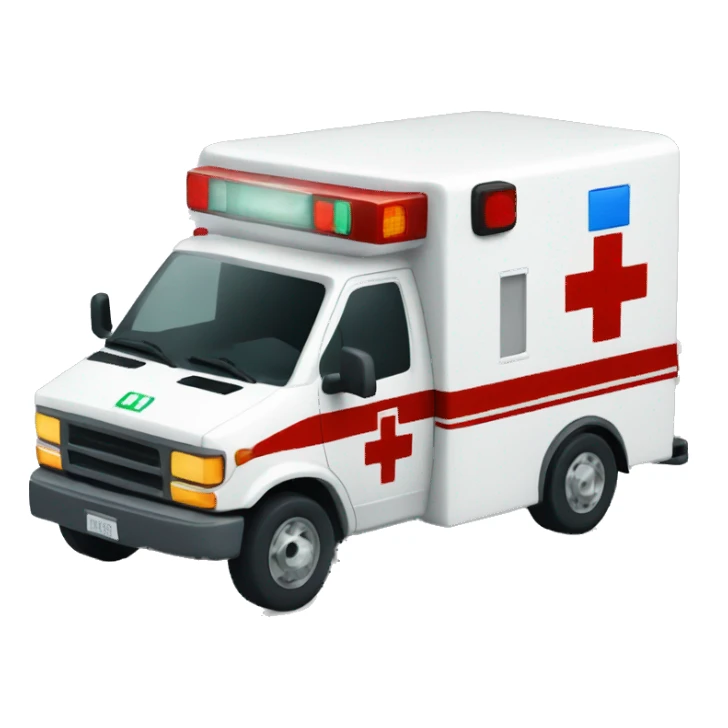 emergency ambulance rushing sticker