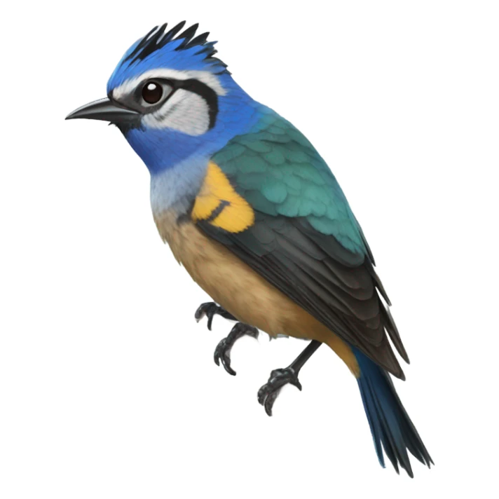 Blue-bearded helmetcrest sticker