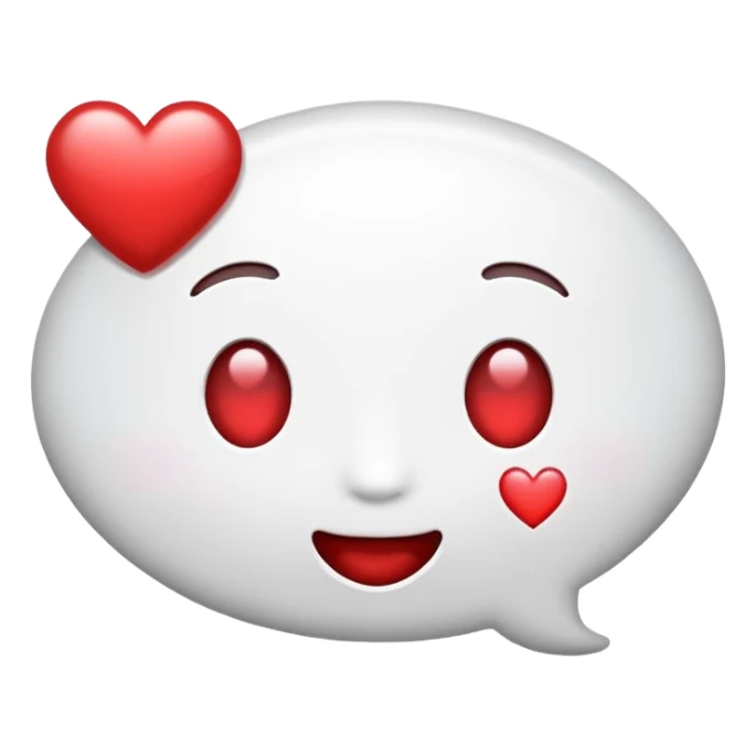 Speech bubble with heart on eyes sticker