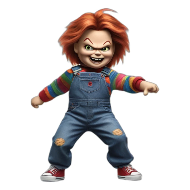 Chucky the evil doll dancing sticker