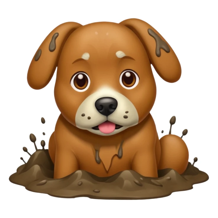 Poopy stinky dog sticker