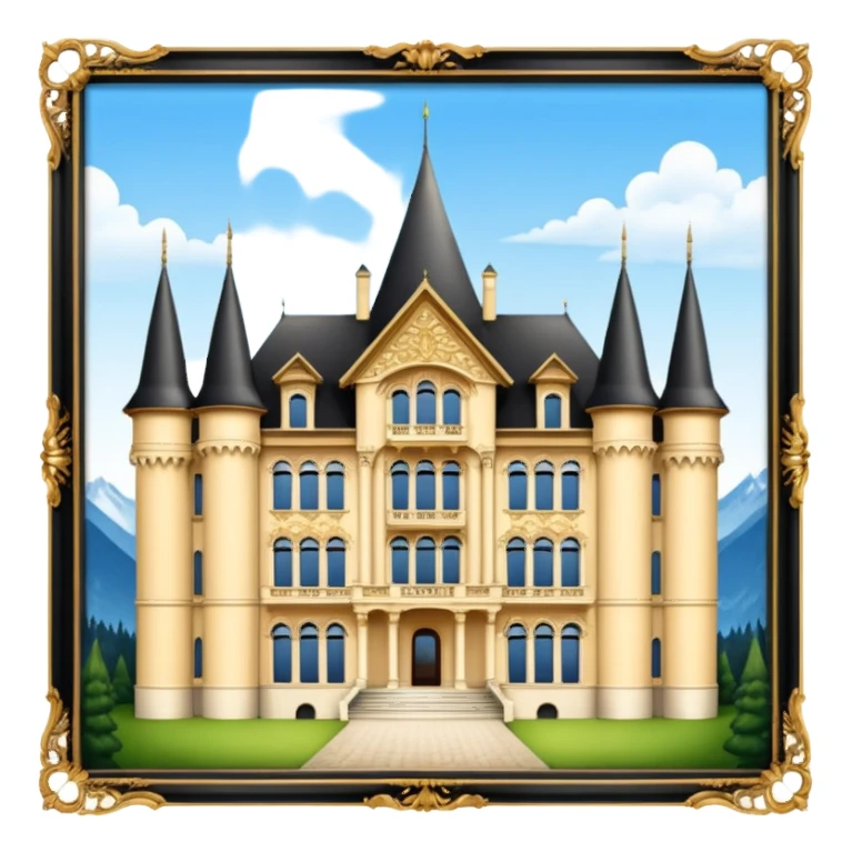 A hotel icon like gstaad palace sticker