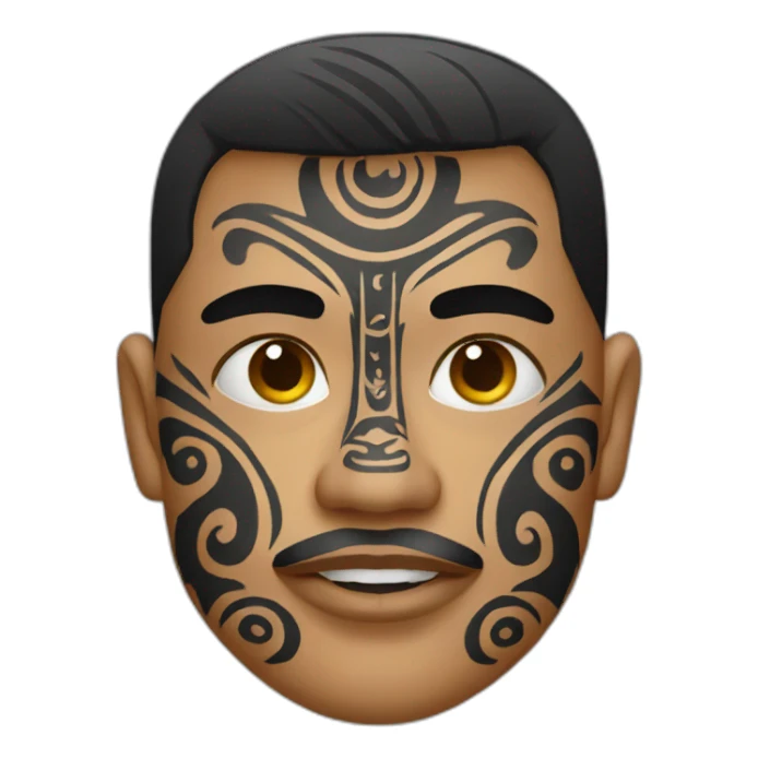 maori-face-tattoo sticker