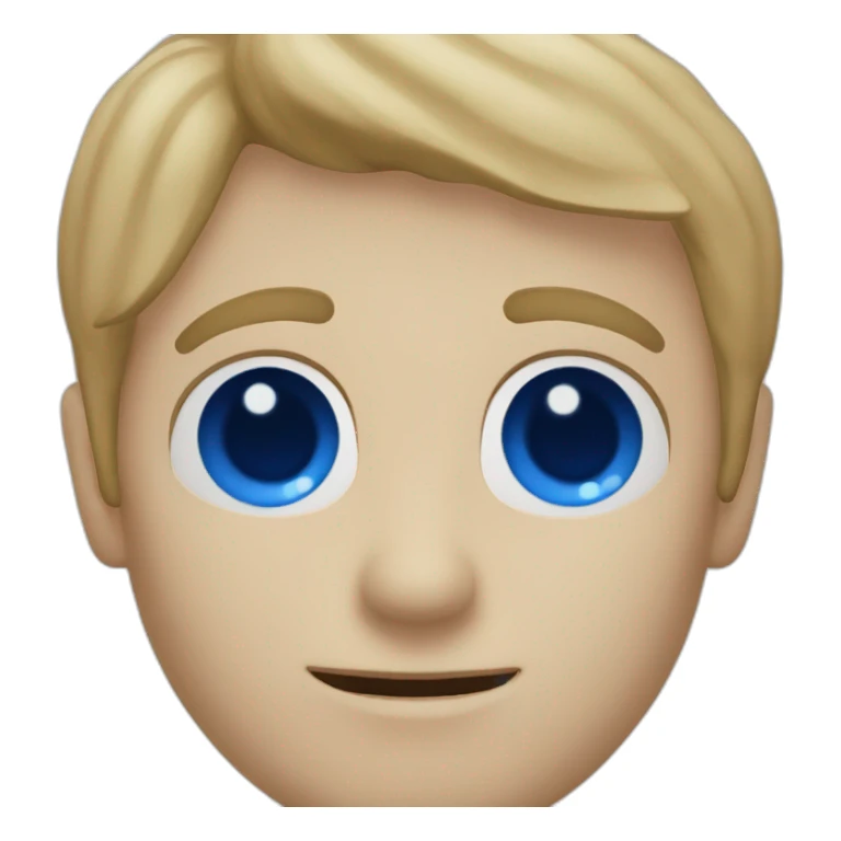 Homme chauve et yeux bleus sticker