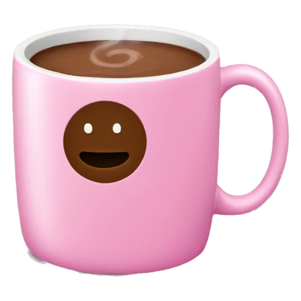 Pink mug with hot chocolate  sticker