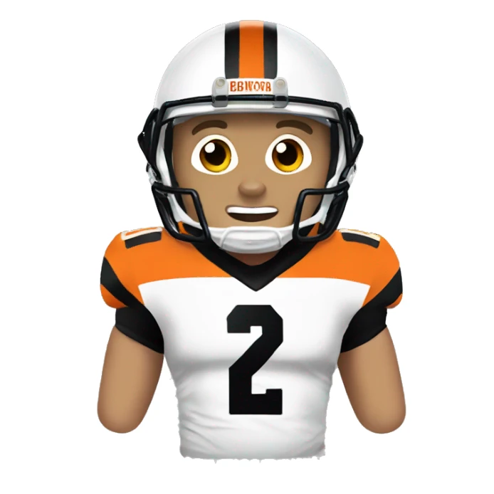 joe burrow as a cincinnati bengal sticker