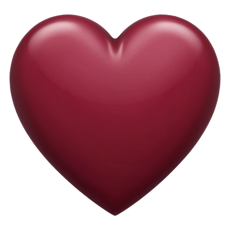 Maroon heart emoji sticker