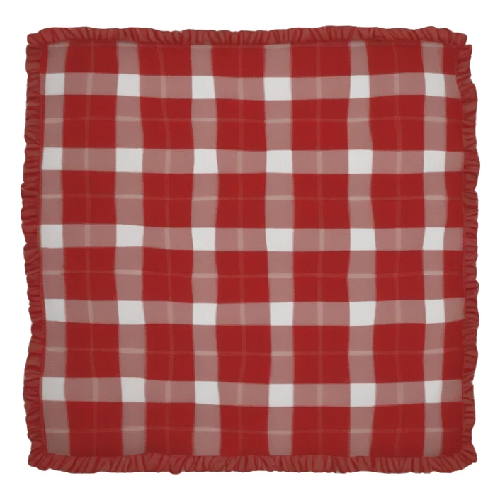 Red plaid blanket folded sticker