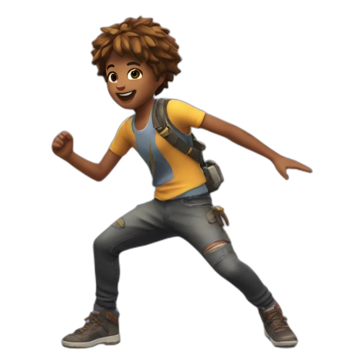Children doing fortnite dance sticker