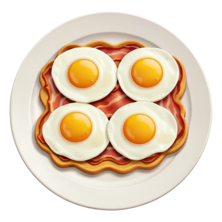 Bacon and eggs on a plate sticker