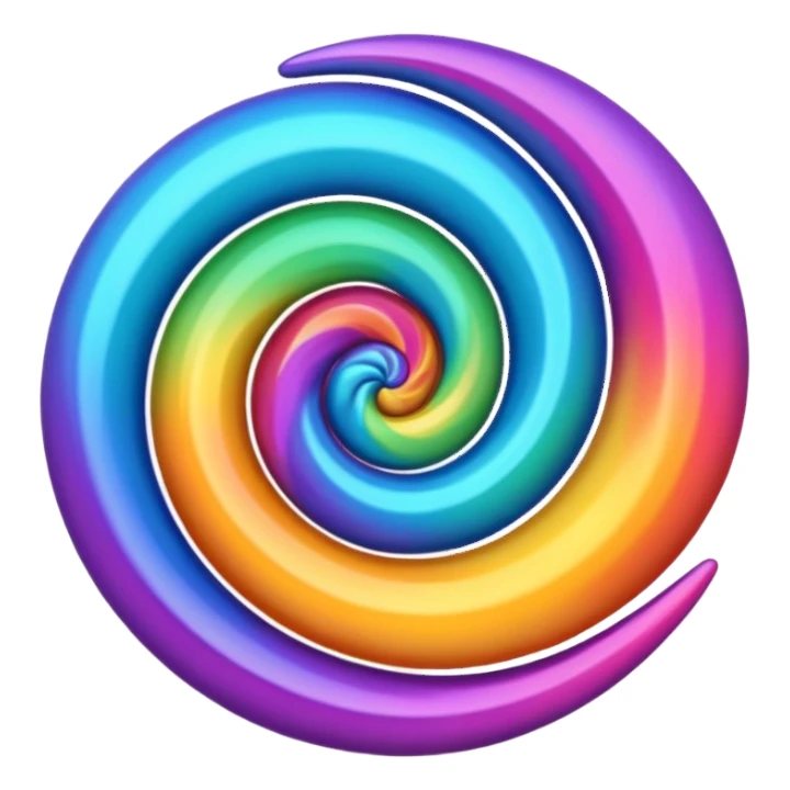 abstract colorful swirl sticker