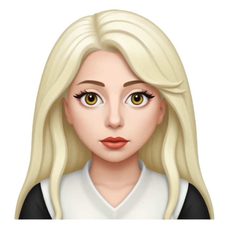 lady gaga in white sticker