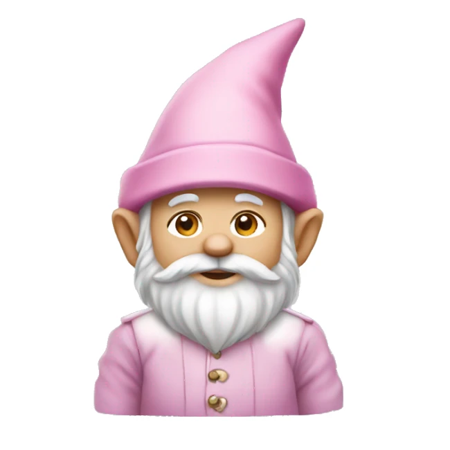 Gnome with a light pink hat sticker