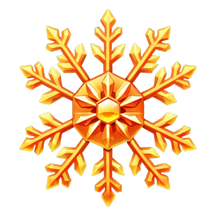 The fiery snowflake sticker