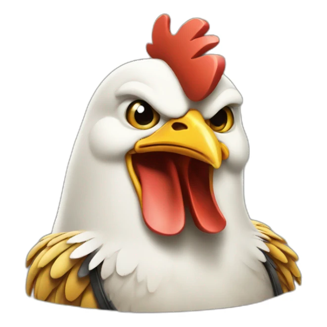 Chicken Hacker smiling sticker