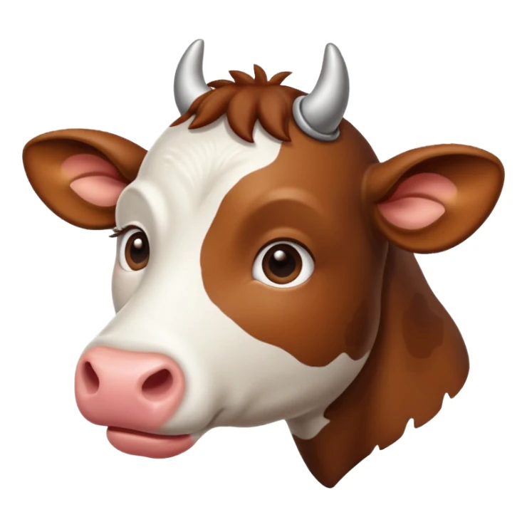 vaca con corazon de amor para copiar y pegar sticker