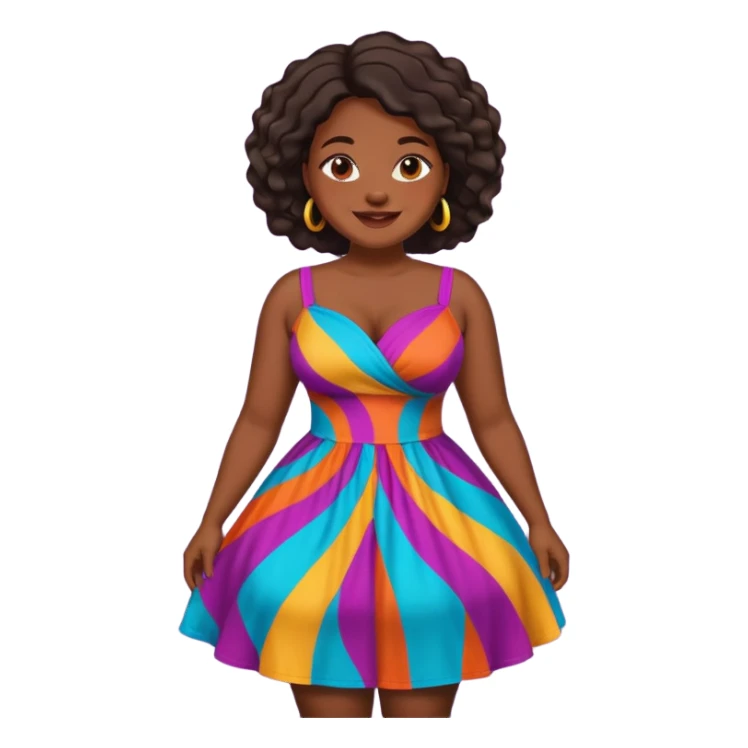 Mujer curvy afro sticker