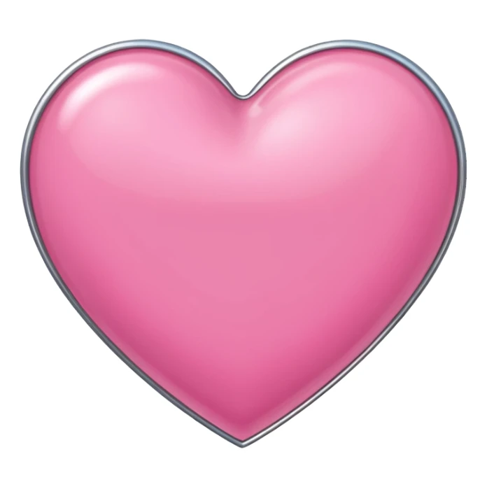 A pink heart with a band sticker