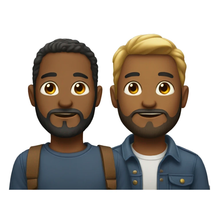 Two brothers one with beard sticker