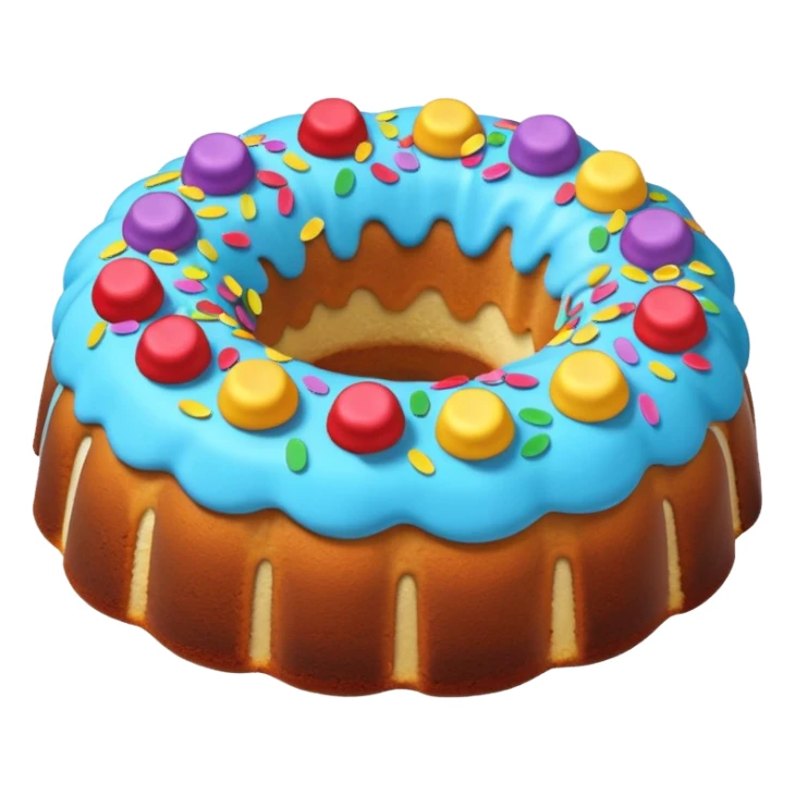 Confetti Bundt cake sticker