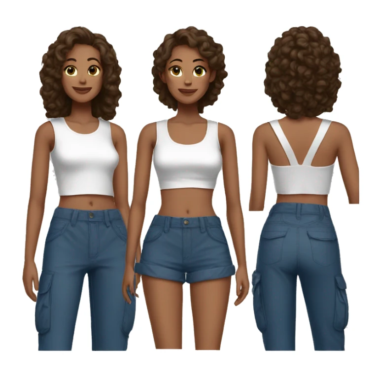 cargos and crop top sticker