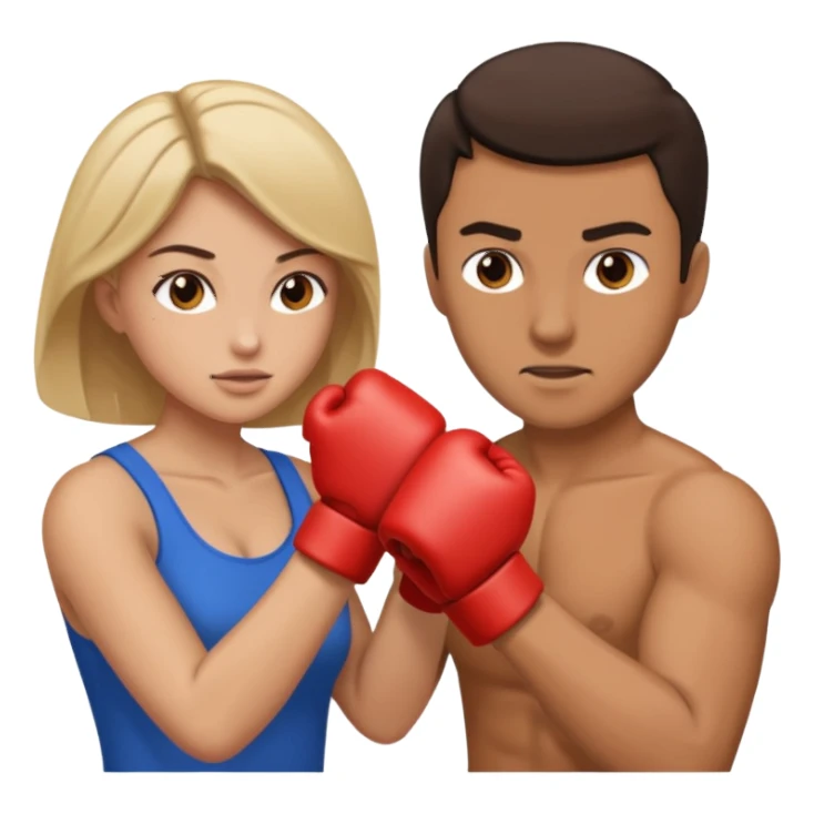 man punching a woman sticker