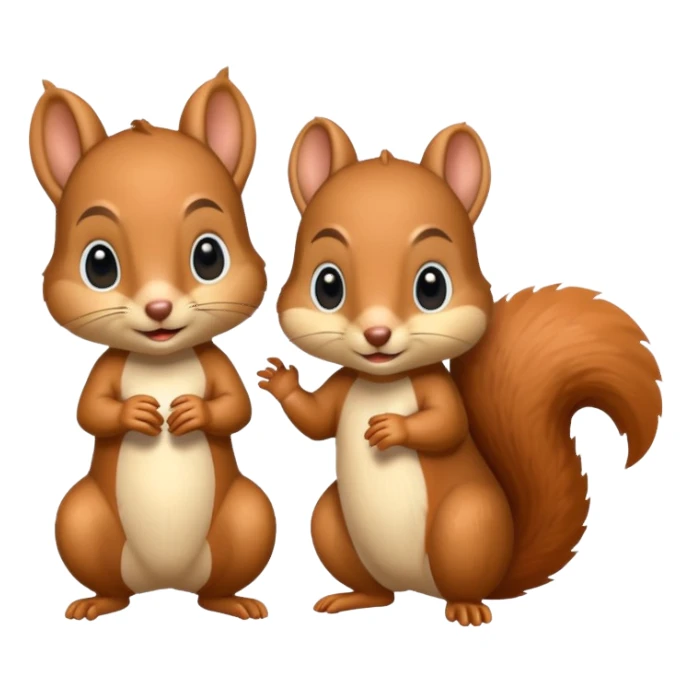 Two baby squirrels  sticker