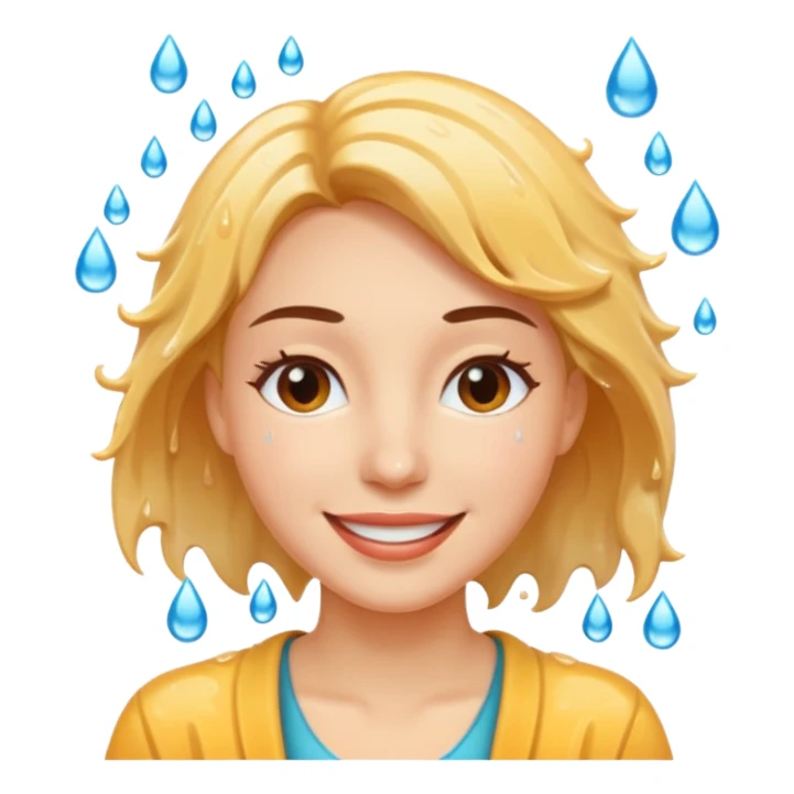 Woman splashed sticker