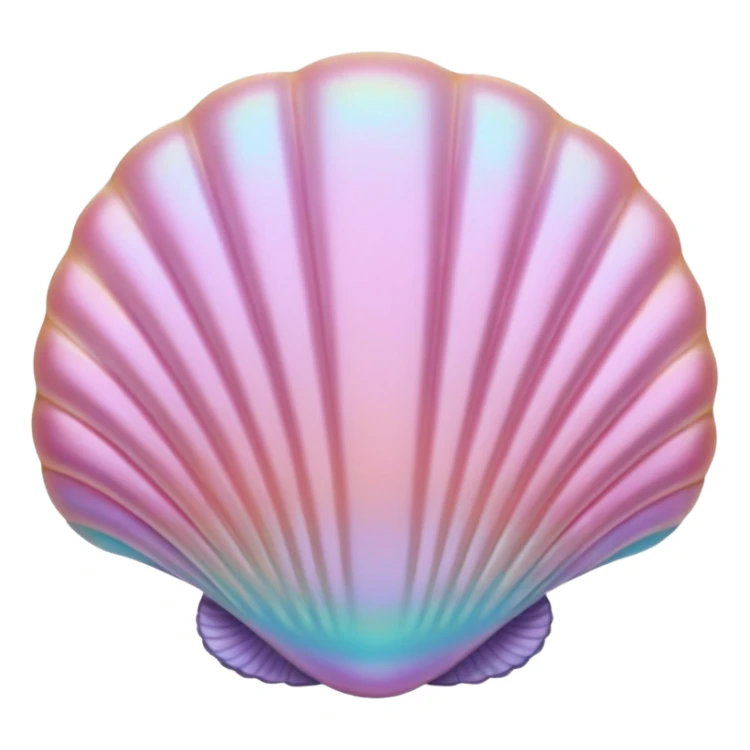 Pastel Pink Pearl Clam Shell  sticker