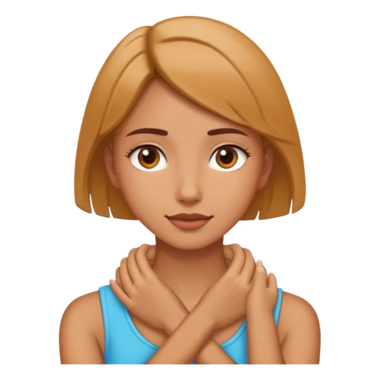 Girl with hands around neck sticker