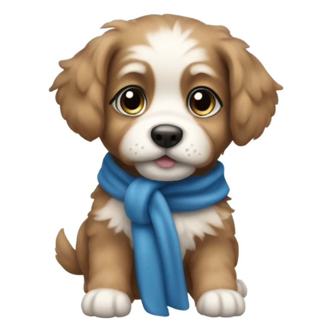 Blue puppy sticker