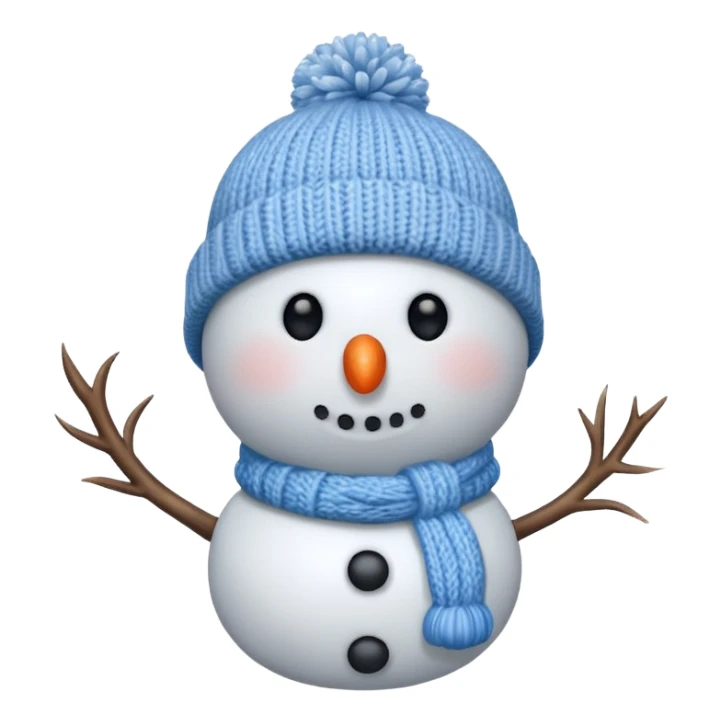 snowmen wearing cap  sticker