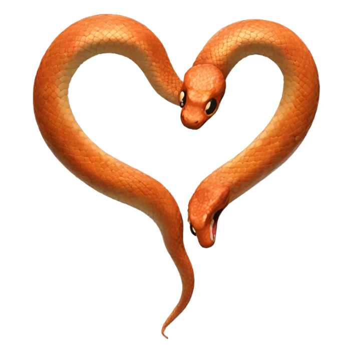 Snake heart sticker