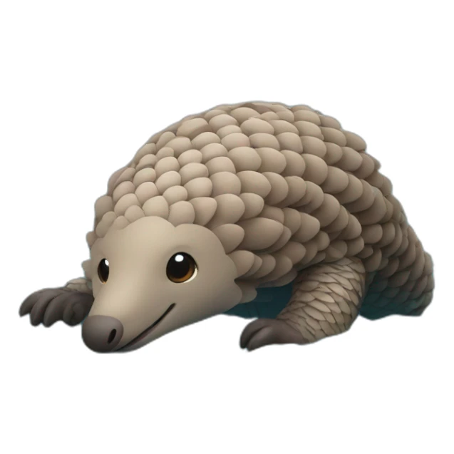 pangolin in the water sticker