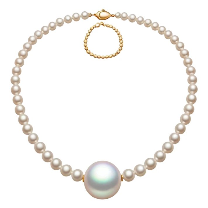 Pearl necklace sticker