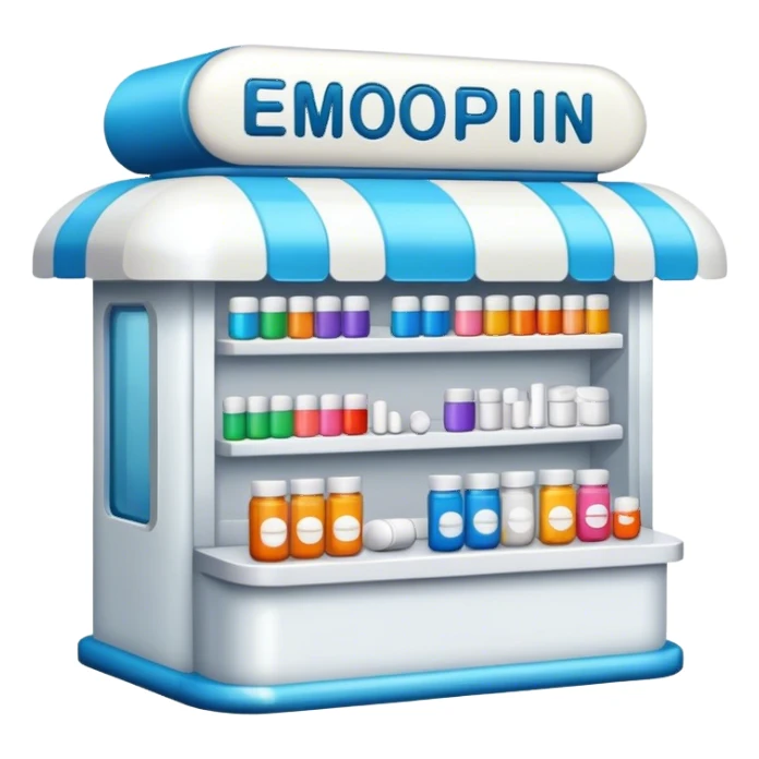 shop with pill on the top sticker