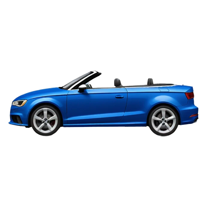 Blue Audi A3 cabriolet sticker