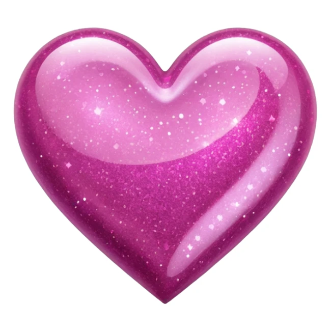 heart with pink glitter sticker