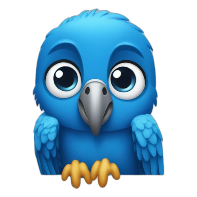blue parrot sticker