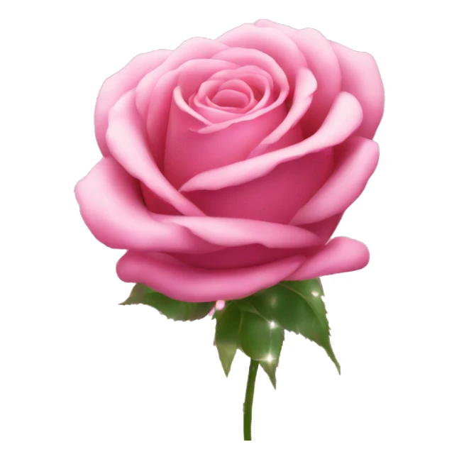 pink rose + sparkles sticker