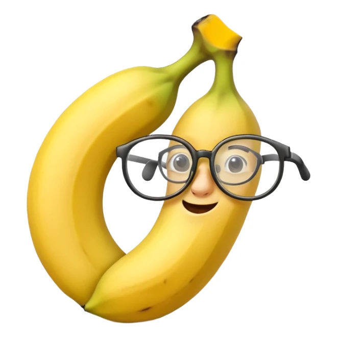 banana with glasses sticker