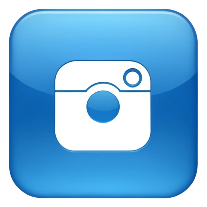 Instagram blue thick meta  symbol sticker