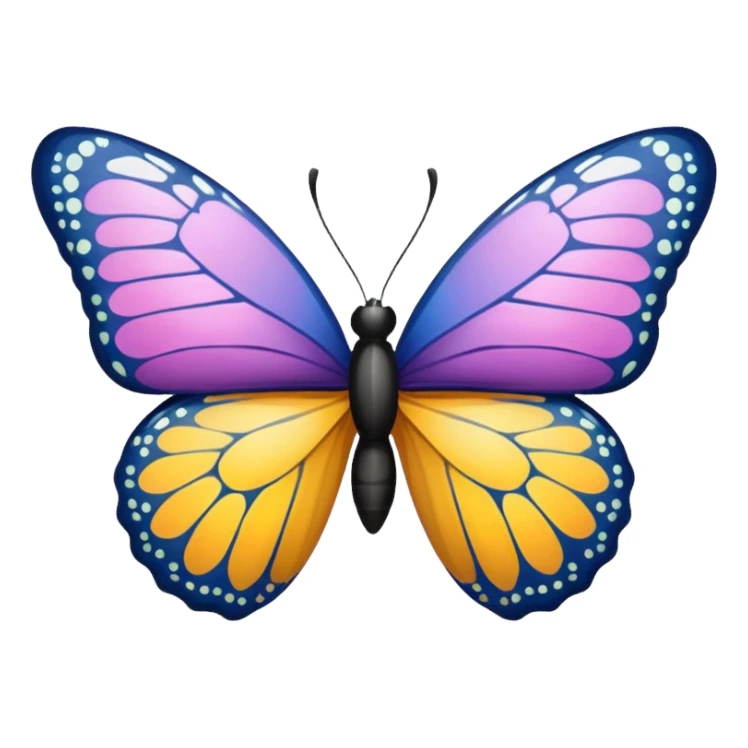 Butterfly with bow tie sticker
