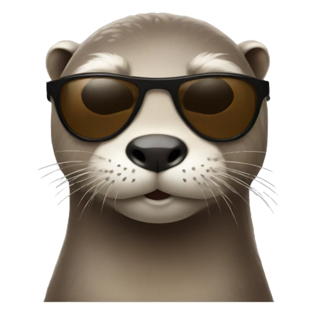 Otter with sunglasses sticker